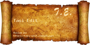 Tasi Edit névjegykártya